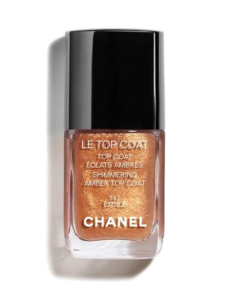 chanel le top coat shimmering amber top coat|Chanel longwear top coat.